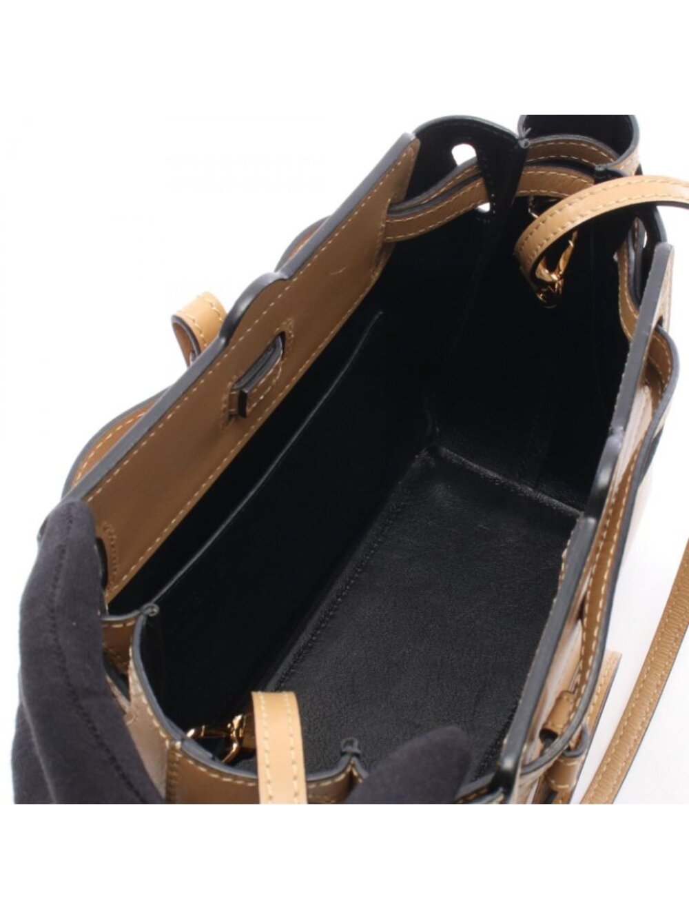 Loewe Lazo Mini Bag Beige Leather - Picture 3 of 7